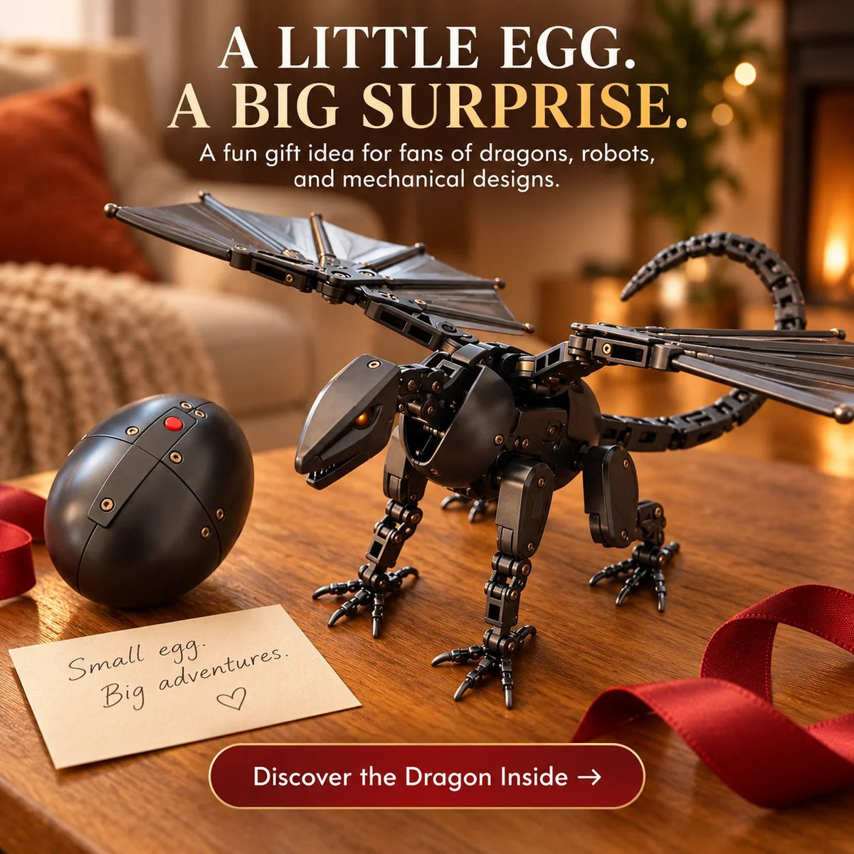 Toaimer® DragonMorph – Egg to Dragon Transforming Mechanical Toy🐉