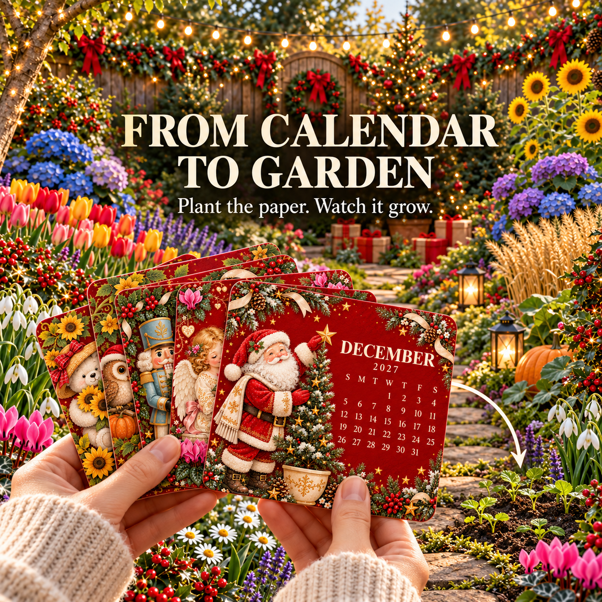 ✨Early Holiday Sale 49% OFF🌱Eco-Friendly Plantable “Timeless” Seed Calendar 2027