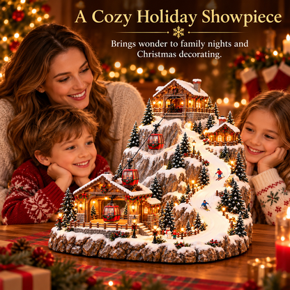 Toaimer® Animated Christmas Mountain Cable Car