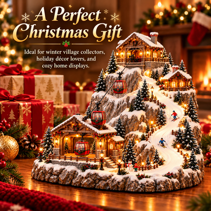 Toaimer® Animated Christmas Mountain Cable Car