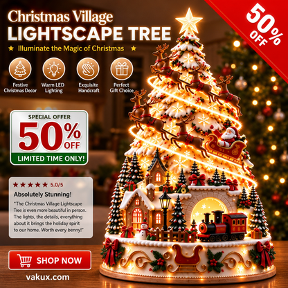 🏆 60,000+ Sold - 🎄Christmas Village Lightscape Tree